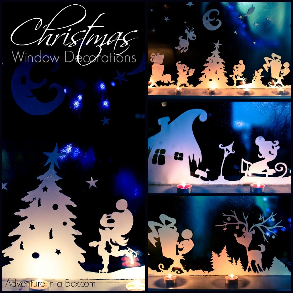 christmas window silhouettes